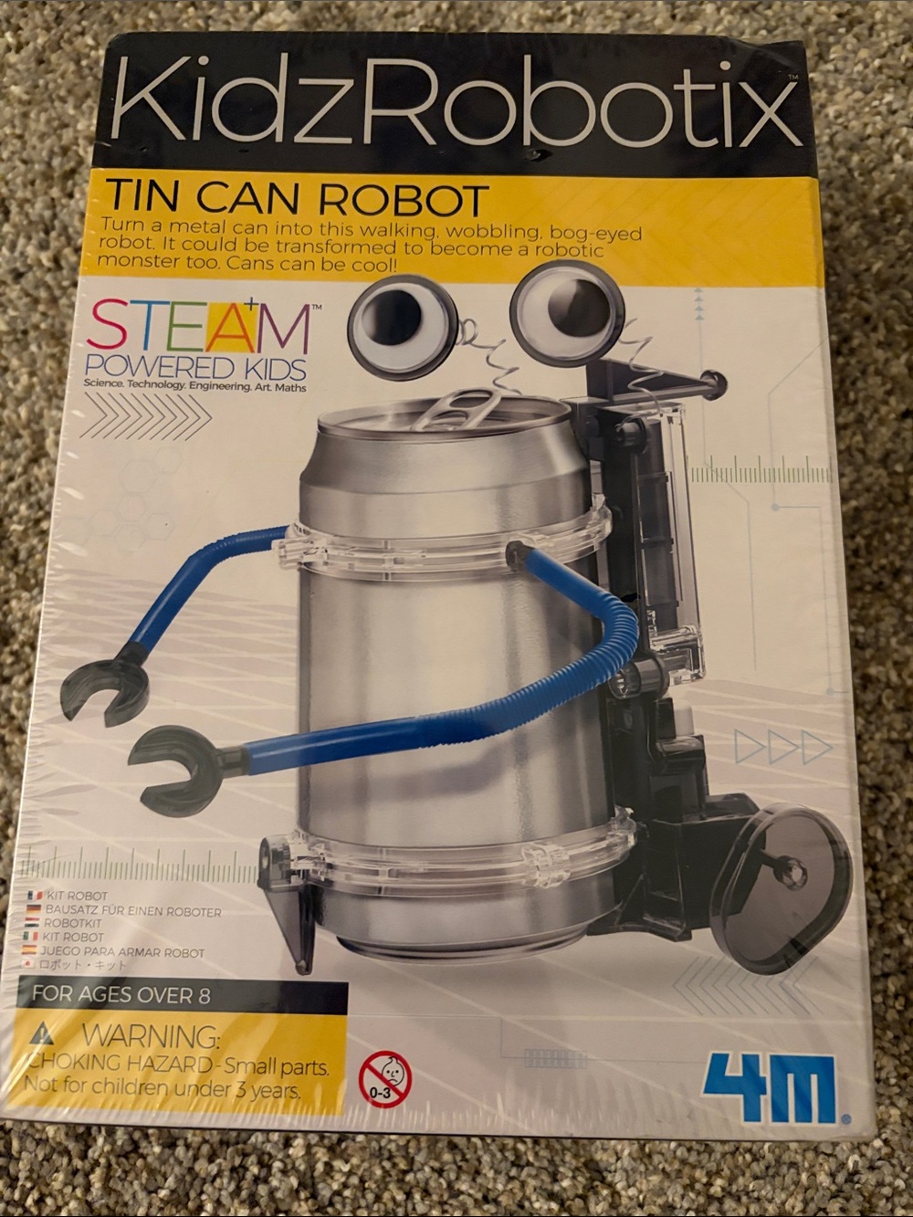 Tin Can Robot Kit Kids Robotix NEW SEALED BOX NWT STEM STEAM KIT TOY Ages 8+